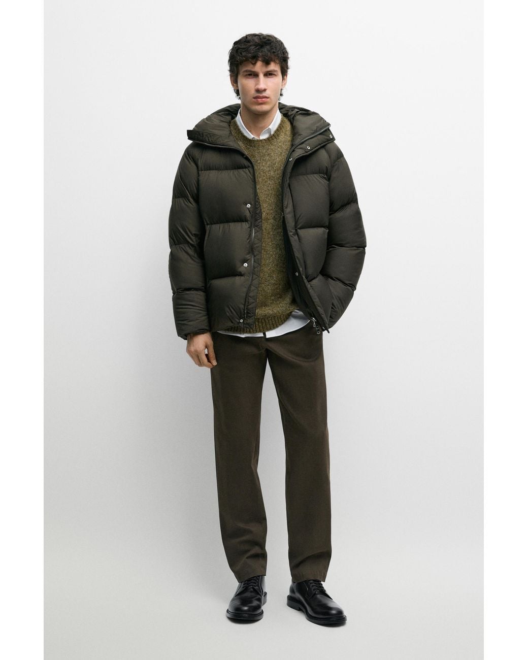 MASSIMO DUTTI Multicolor Oversize Down Jacket for men