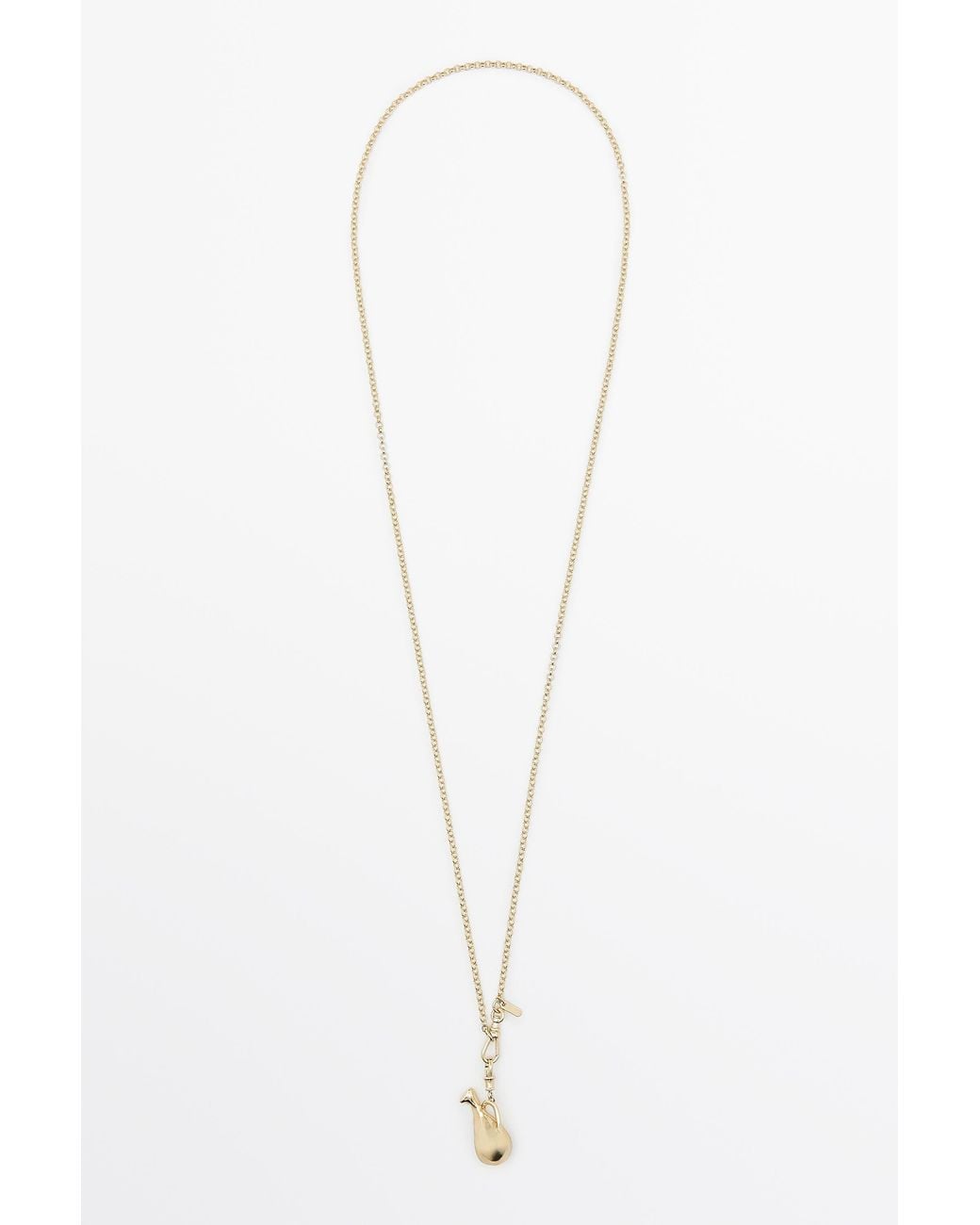 MASSIMO DUTTI White Amphora Charm Necklace