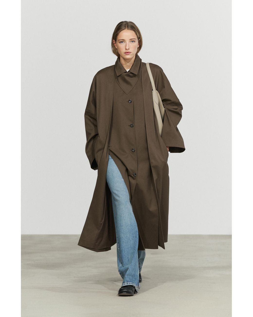 MASSIMO DUTTI Multicolor Cotton Blend Trench Coat With Split Details