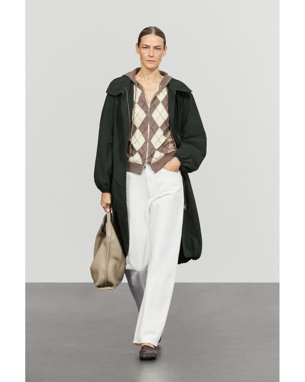 MASSIMO DUTTI Multicolor Hooded Zip-Up Knit Cardigan
