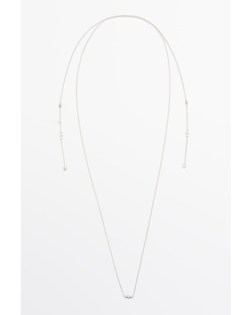 MASSIMO DUTTI White Multi-Way Piece Necklace