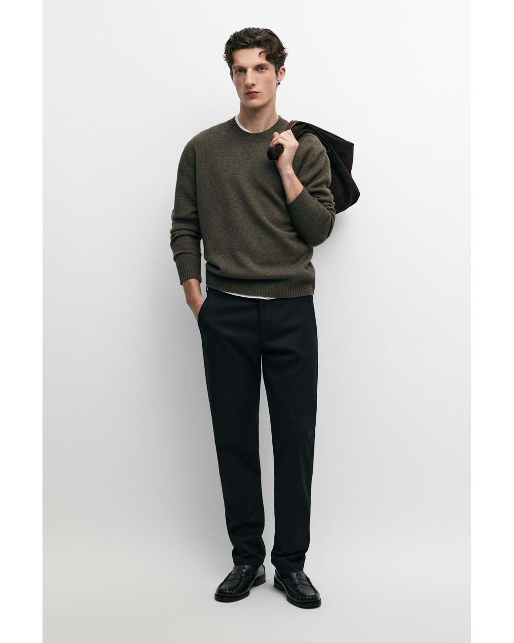 MASSIMO DUTTI Multicolor Cotton Blend Slim Fit Pants for men