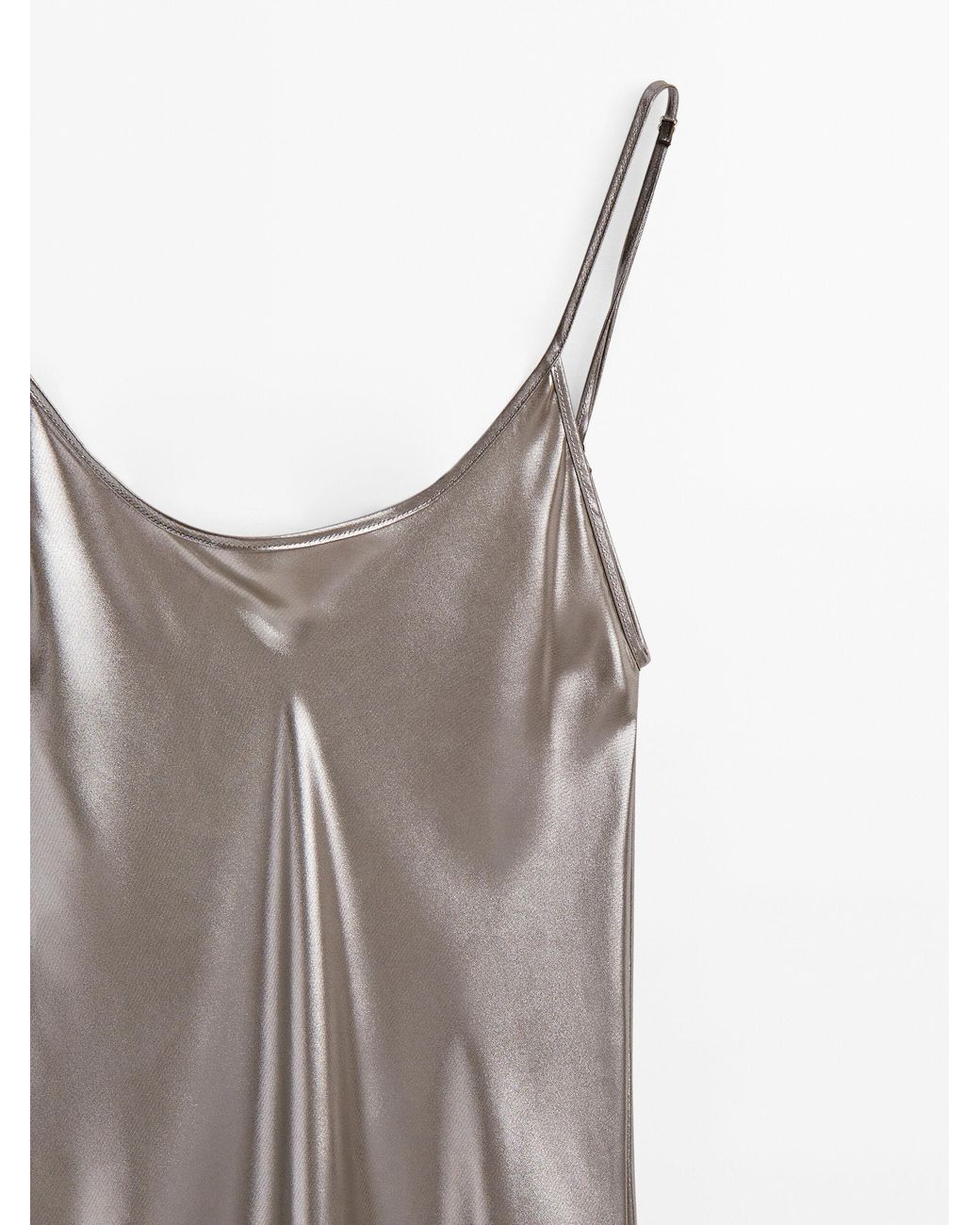 MASSIMO DUTTI Metallic Camisole Dress -Studio