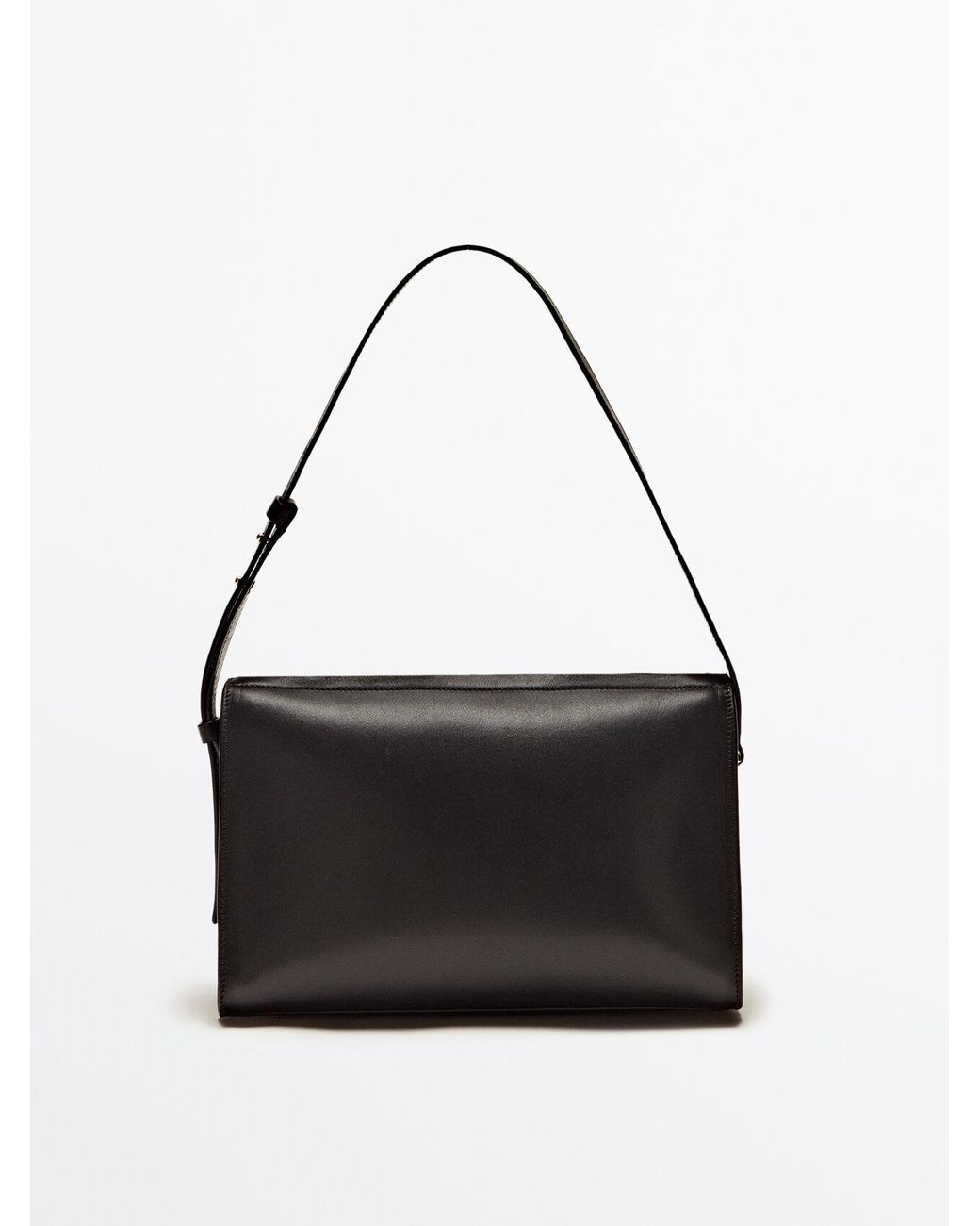 Plain black cross shop body bag