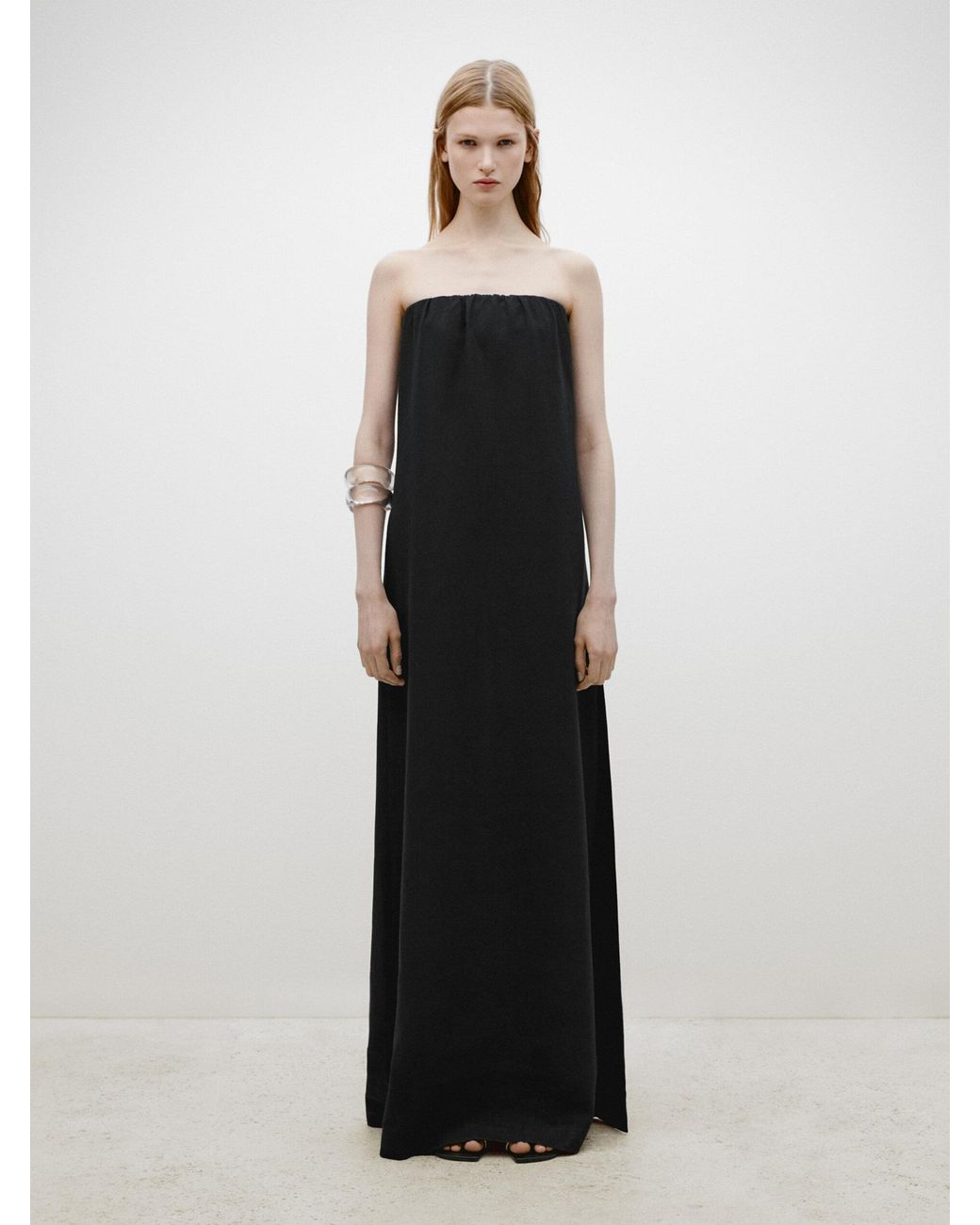 【Massimo Dutti】Strapless dress with gathered detail Massimo Dutti STRAPLESS WITH GATHERED DETAIL - Day dress