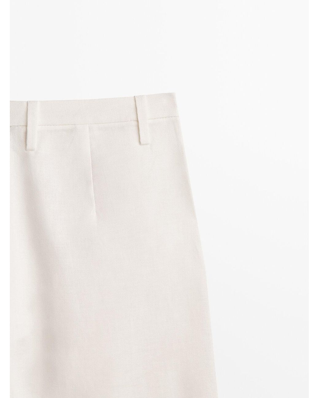 MASSIMO DUTTI Cropped Wide-leg Trousers 