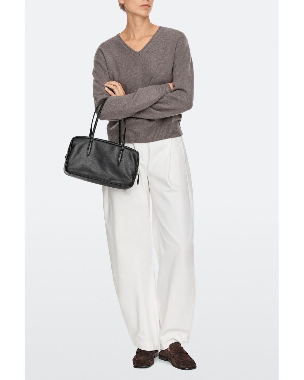 MASSIMO DUTTI Black Mini Duffle Bag