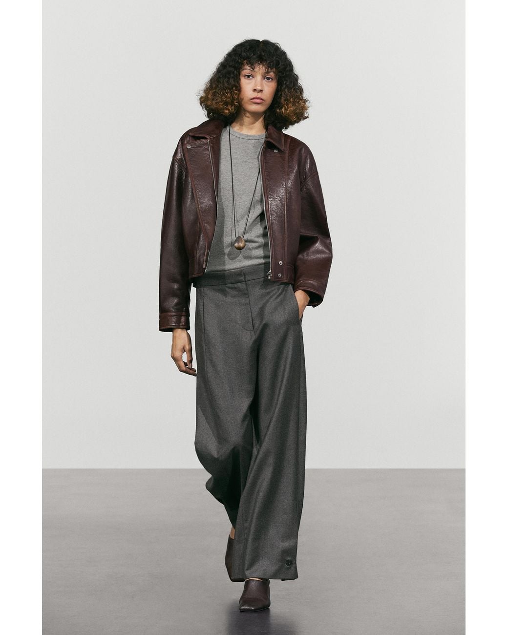 MASSIMO DUTTI Multicolor 100% Wool Pants With Hem Button Detail