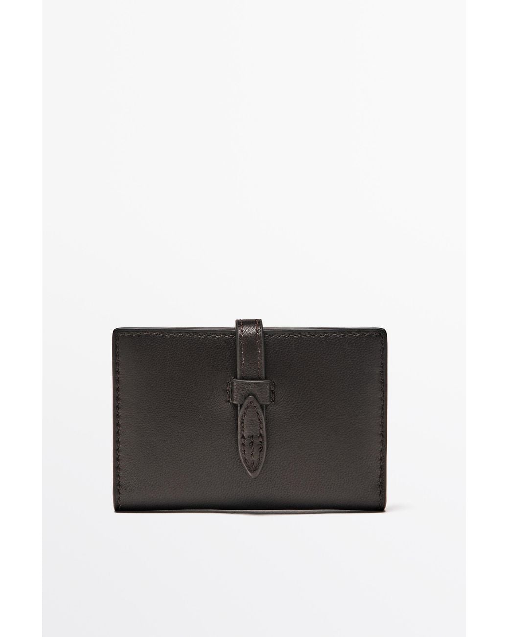 MASSIMO DUTTI Black Nappa Leather Wallet