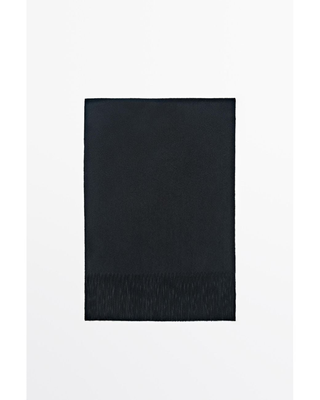 MASSIMO DUTTI Black 100% Cashmere Scarf
