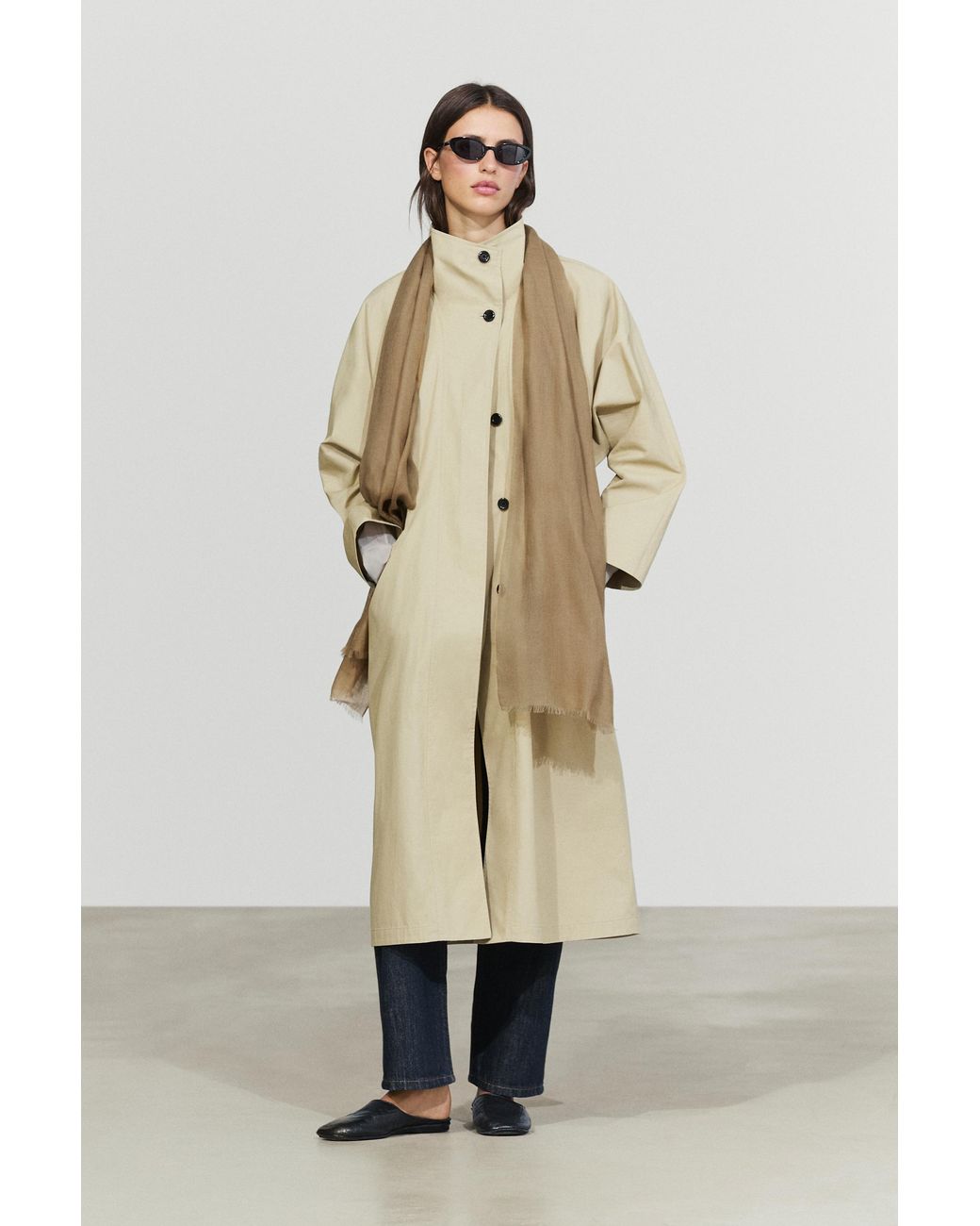 Sciarpa Leggera 100% Lana di MASSIMO DUTTI in Natural