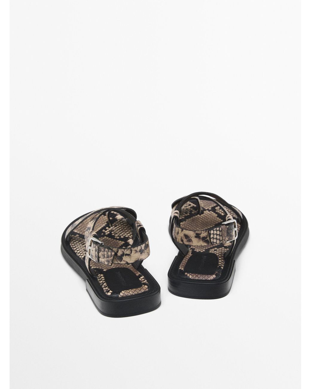 ★ Massimo Dutti★ Toe Divider Heel Sandals 11633650700 Heeled sandals with toe divider · Brown · Shoes | Massimo Dutti
