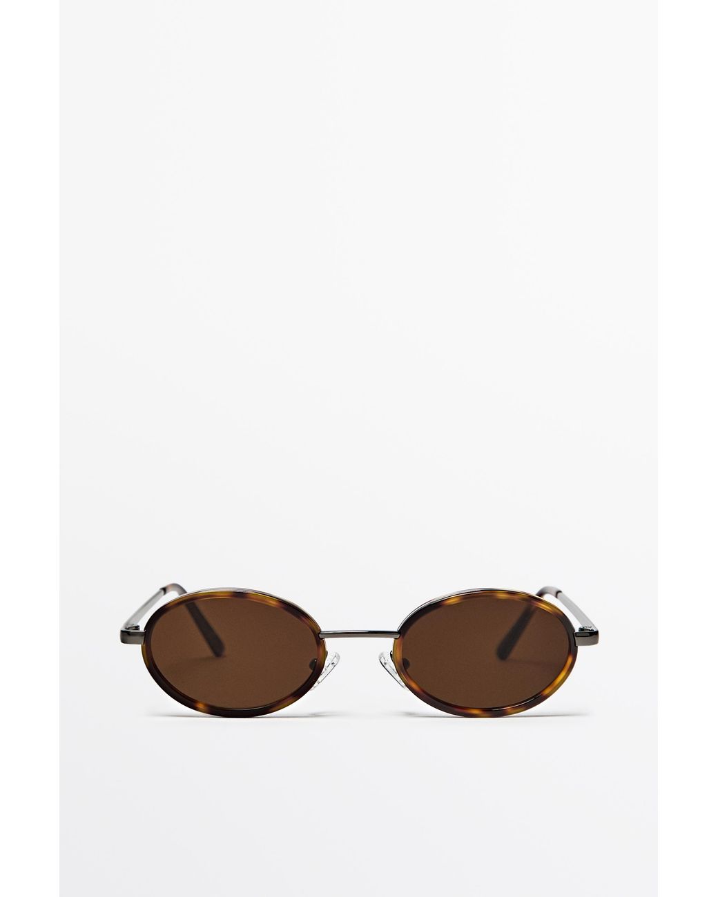 MASSIMO DUTTI White Metallic Tortoiseshell-Effect Sunglasses