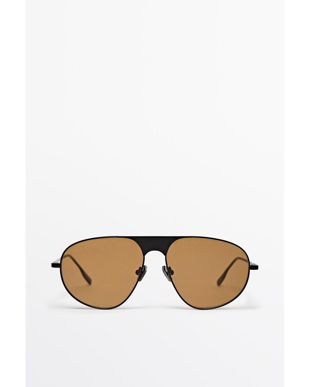 MASSIMO DUTTI Multicolor Metallic Aviator Sunglasses