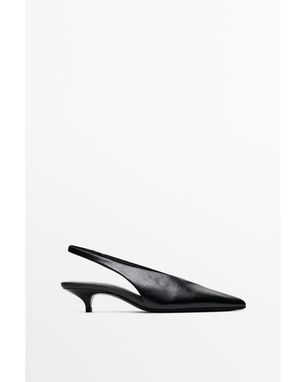 MASSIMO DUTTI White Slingback Heels