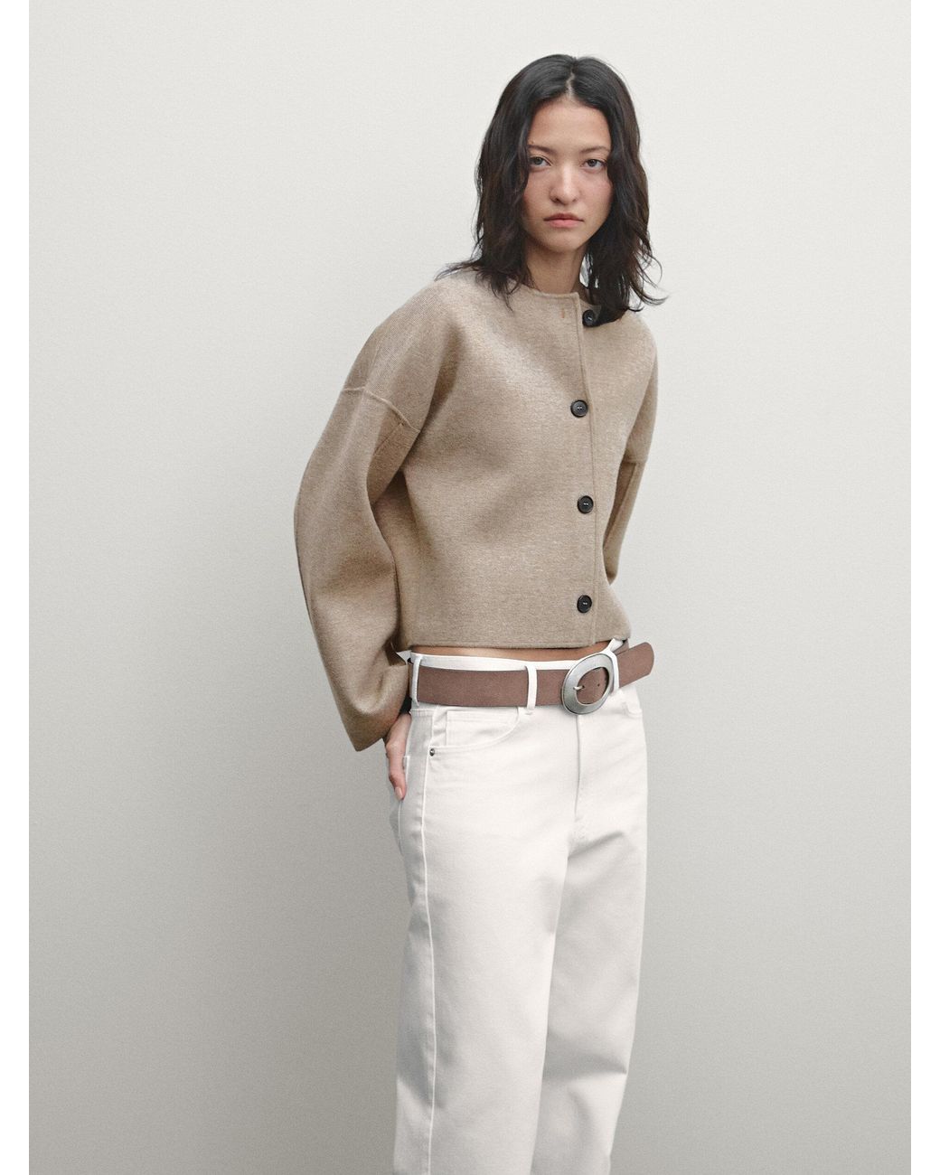 knit cardigan massimo dutti strickjacke