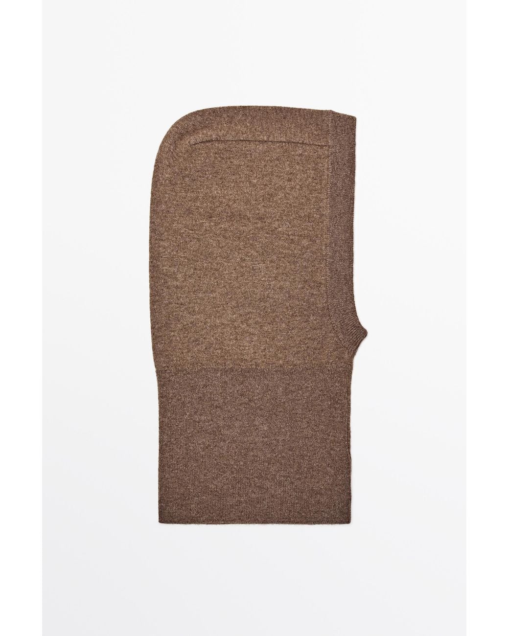 MASSIMO DUTTI Brown 100% Cashmere Balaclava