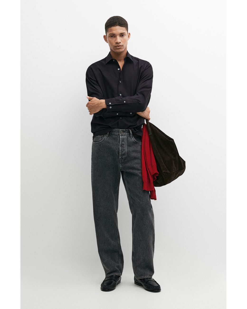 Camicia Regular Fit di MASSIMO DUTTI in Blue da Uomo