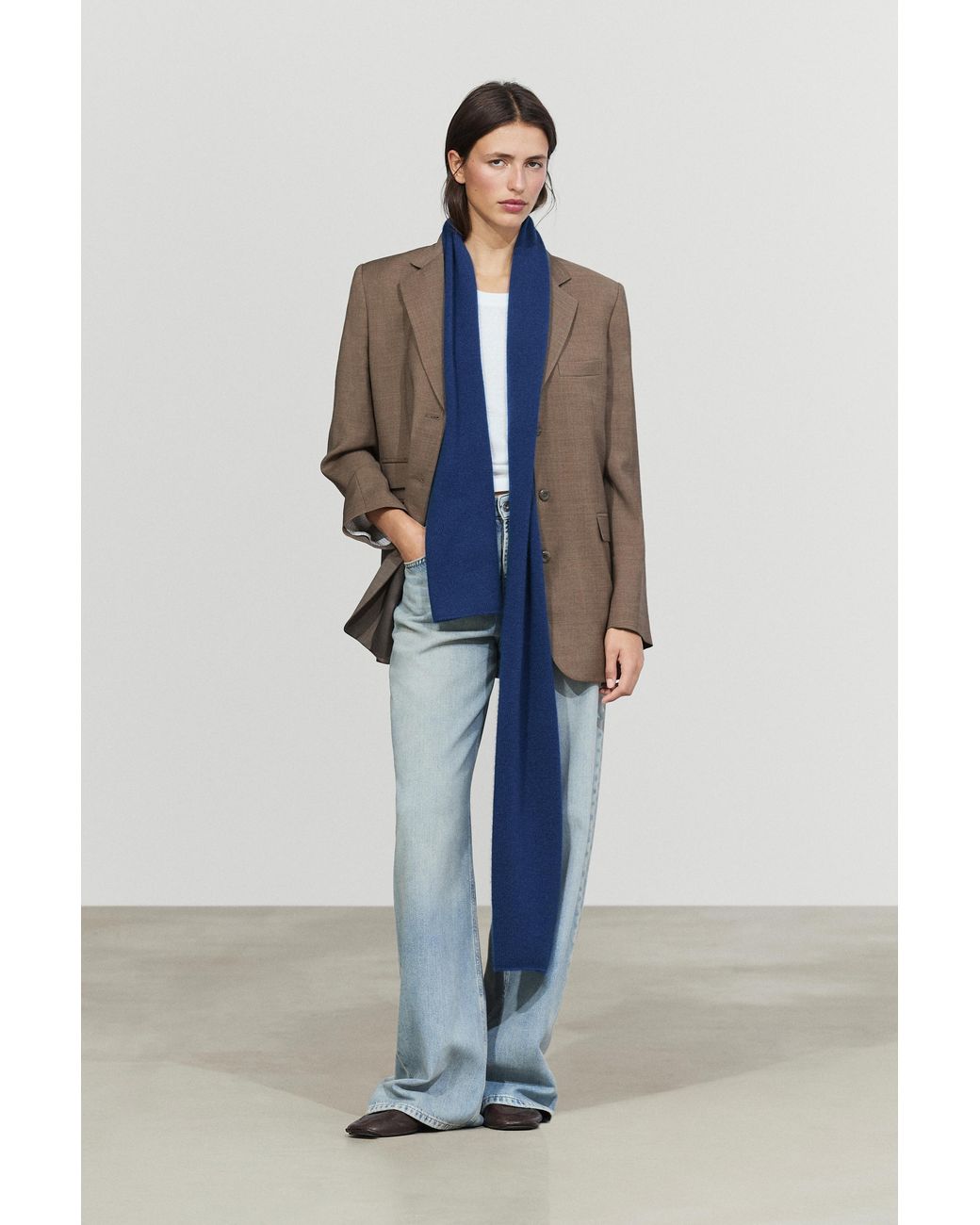 Foulard 100% Cashmere di MASSIMO DUTTI in Blue