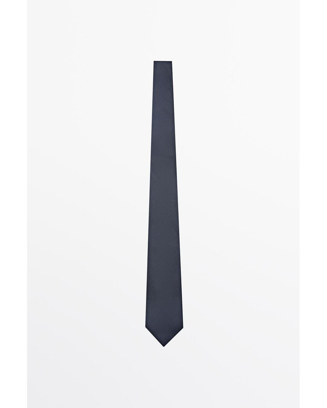 Cravatta Strutturata 100% Seta di MASSIMO DUTTI in Blue da Uomo