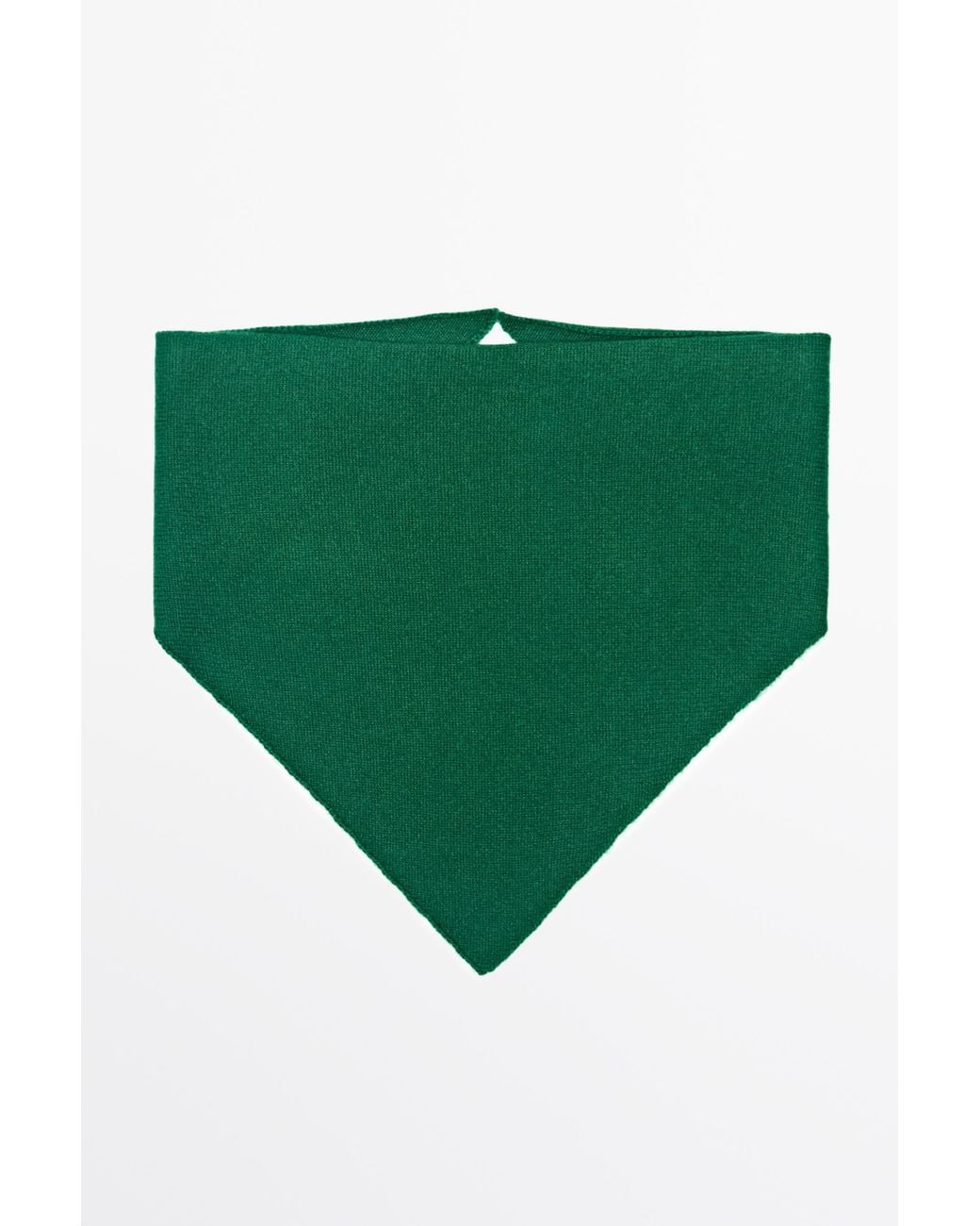 MASSIMO DUTTI Green 100% Cashmere Bandana