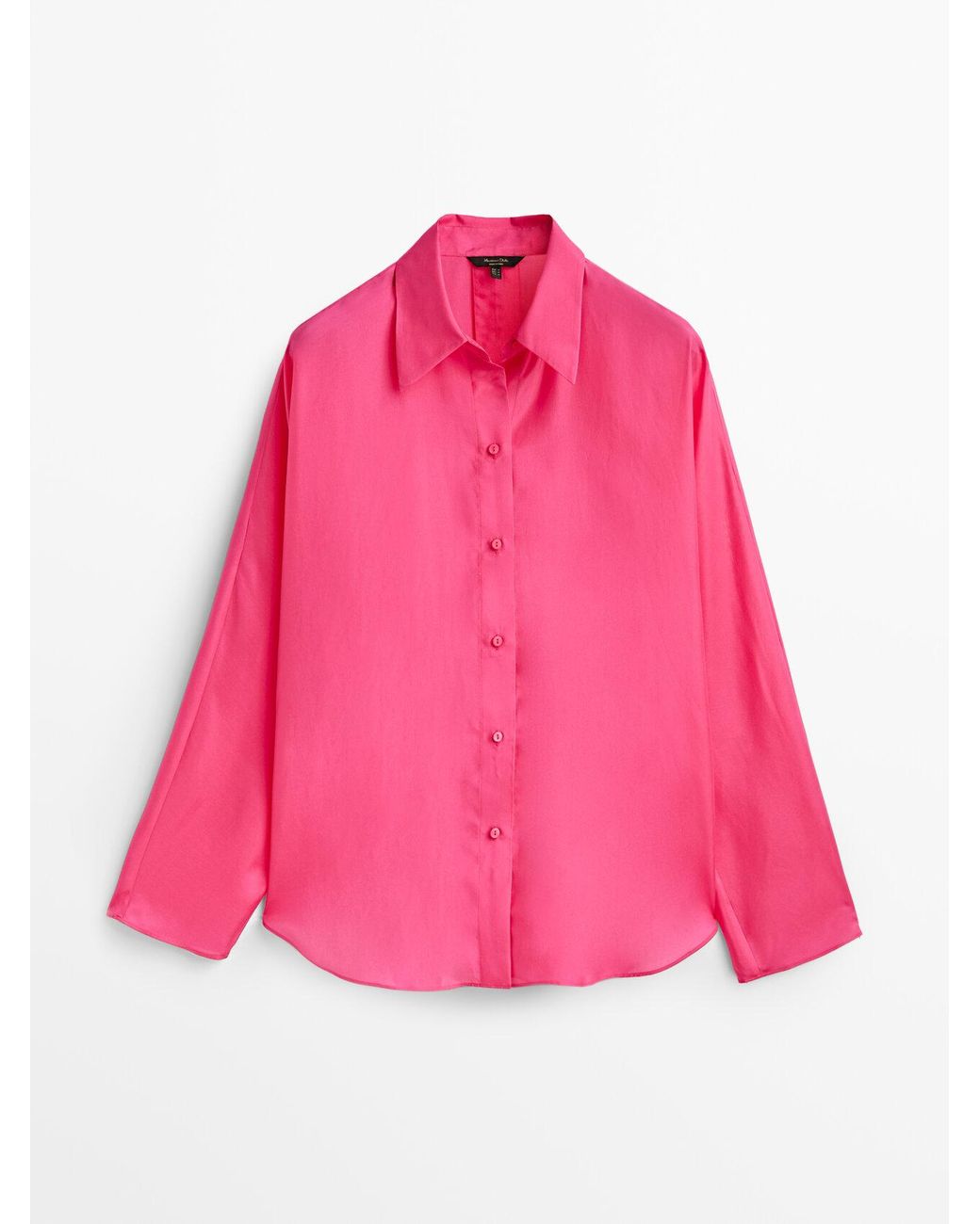 MASSIMO DUTTI 100% Silk Shirt in Fuchsia (Pink) | Lyst