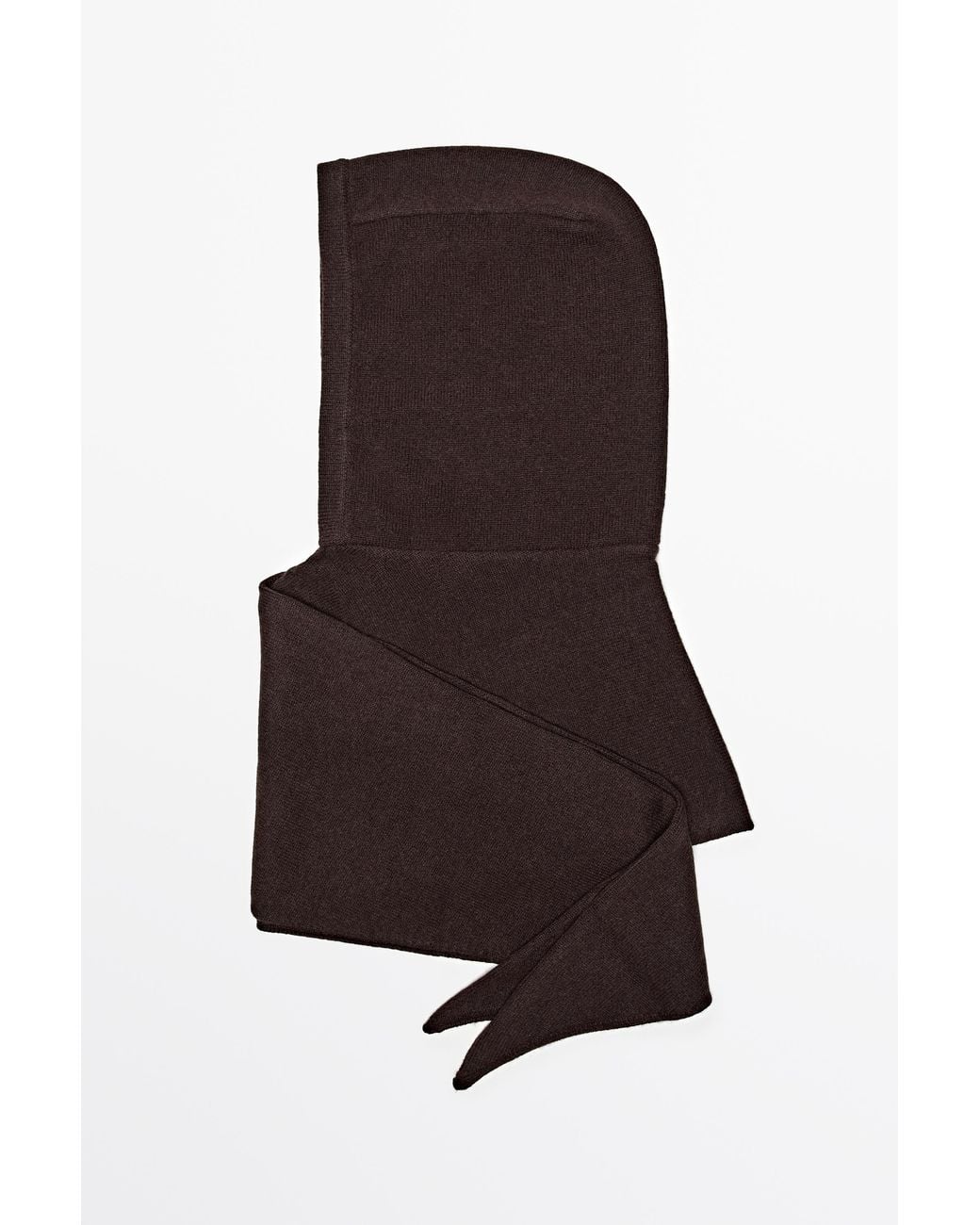MASSIMO DUTTI Brown 100% Cashmere Bandana Balaclava