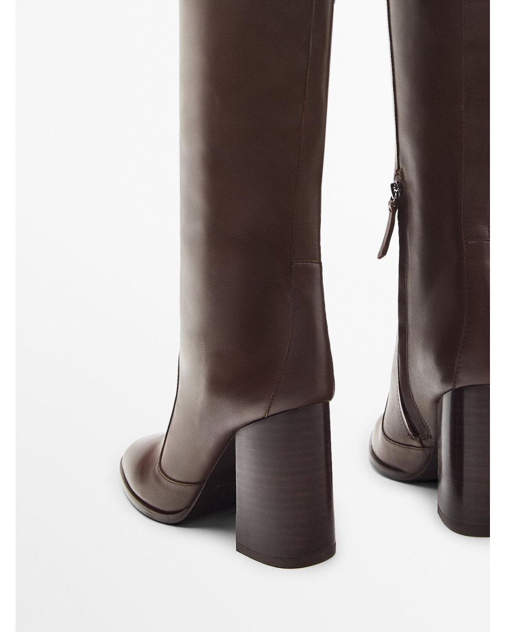 Massimo dutti burgundy boots clearance