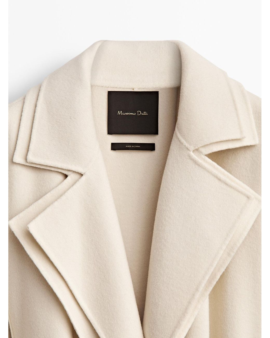Massimo dutti white clearance coat