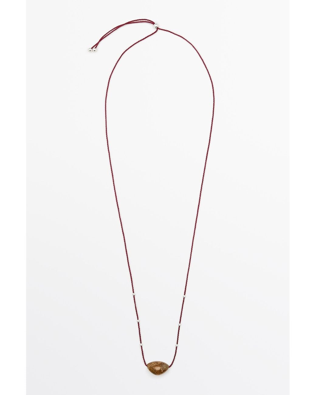 MASSIMO DUTTI White Irregular Gem Necklace