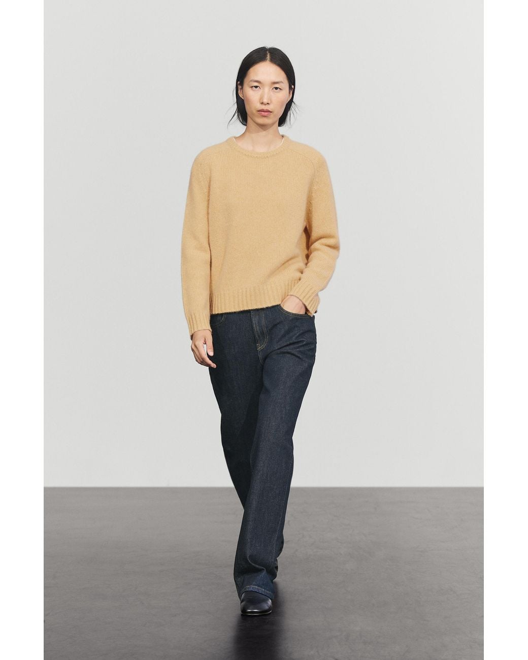 MASSIMO DUTTI Multicolor 100% Cashmere Knit Sweater With Round Neck
