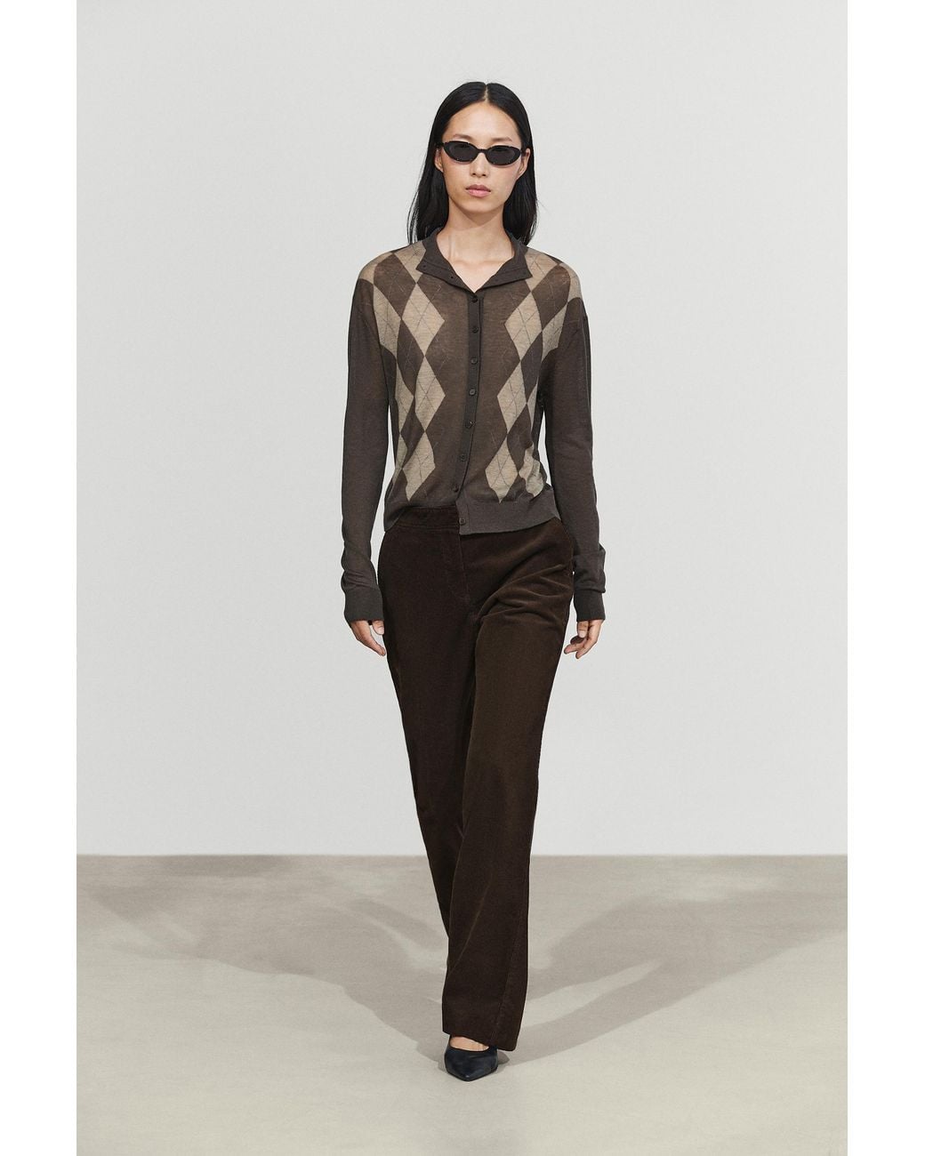 MASSIMO DUTTI Multicolor Corduroy Flared Pants