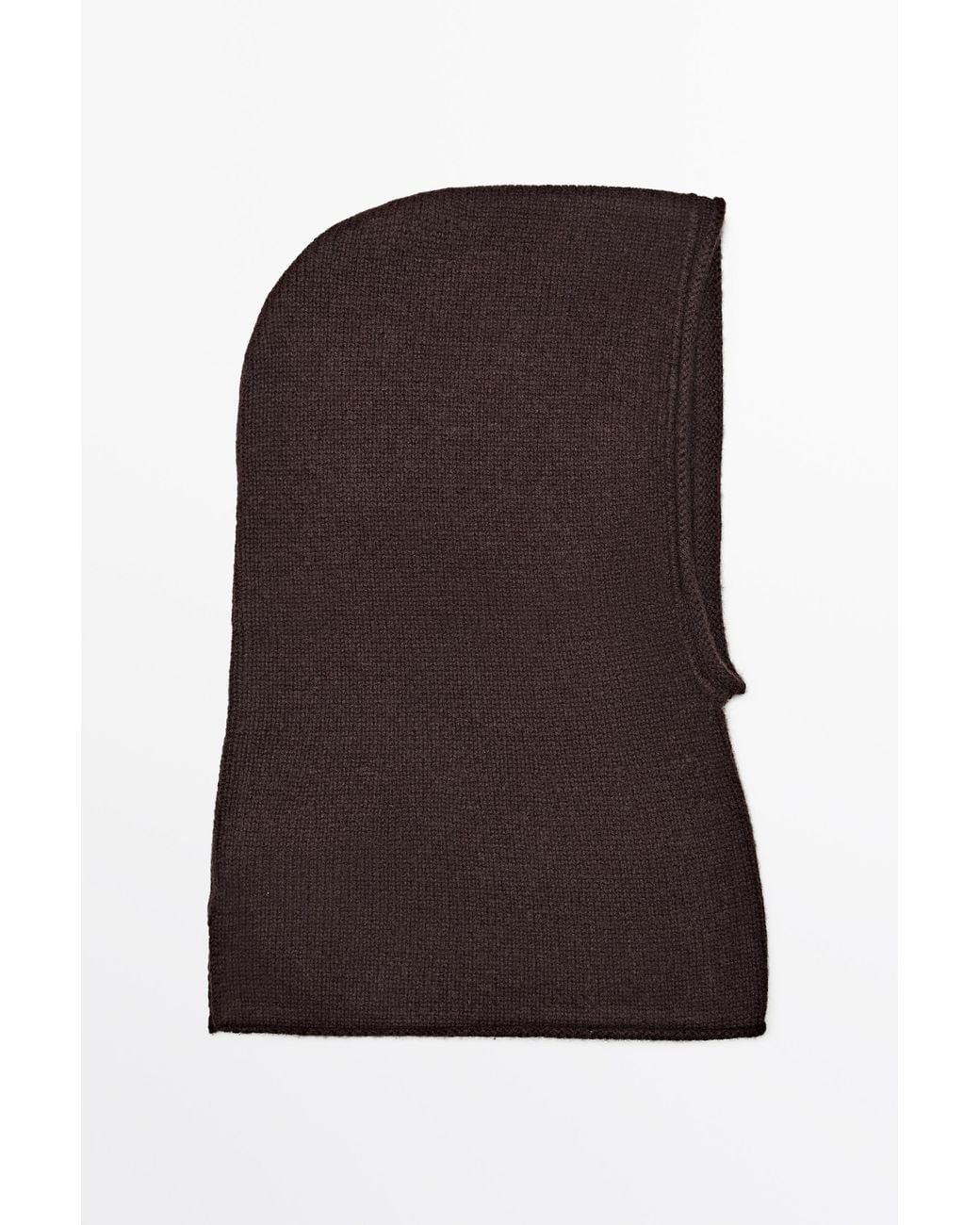 MASSIMO DUTTI Brown 100% Cashmere Knit Balaclava