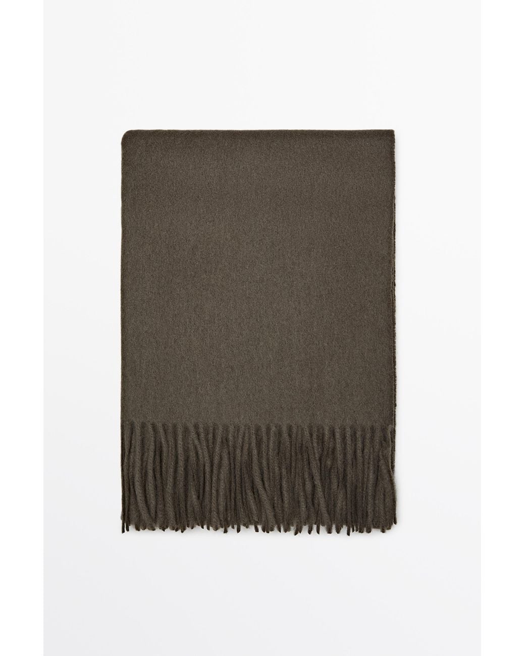 MASSIMO DUTTI Multicolor Wool Blend Scarf With Fringing for men