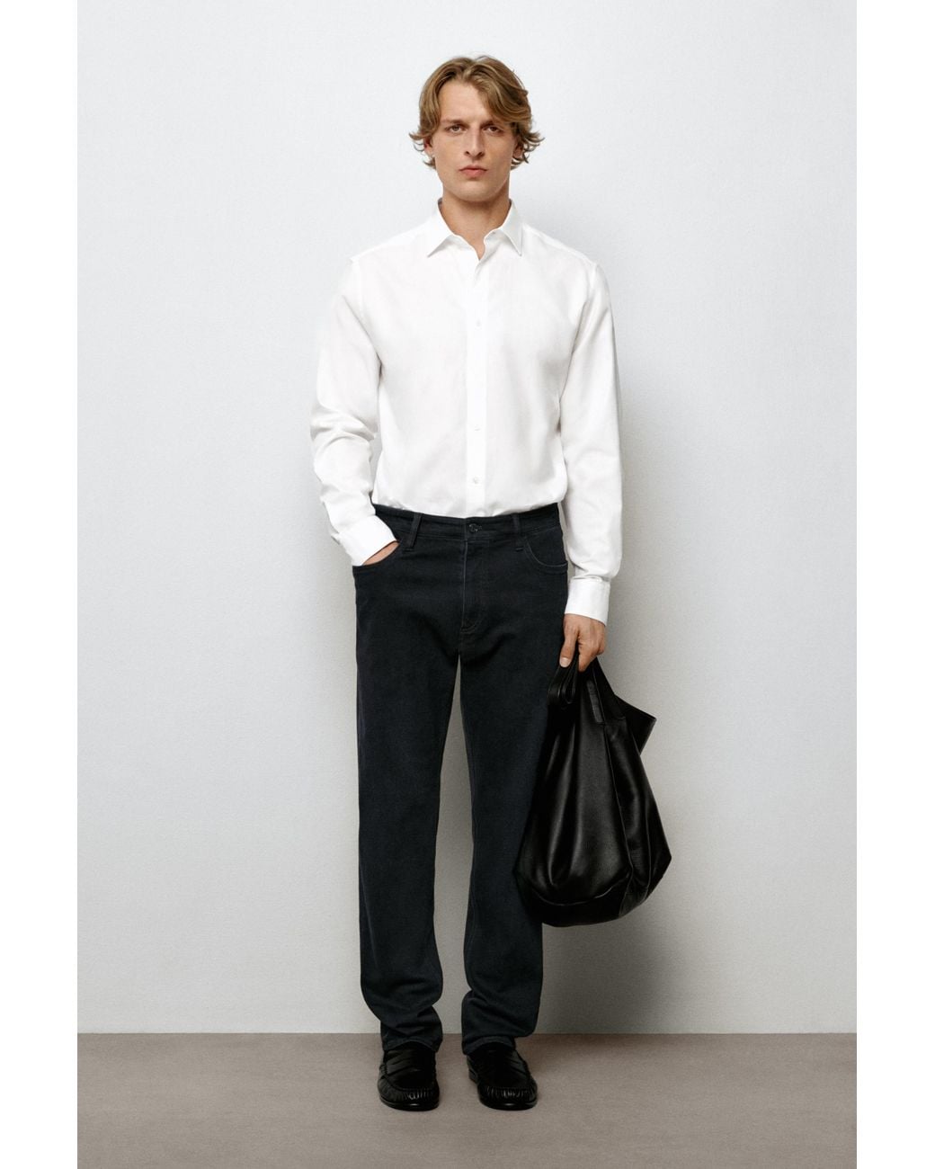 MASSIMO DUTTI White Slim Fit Jeans for men