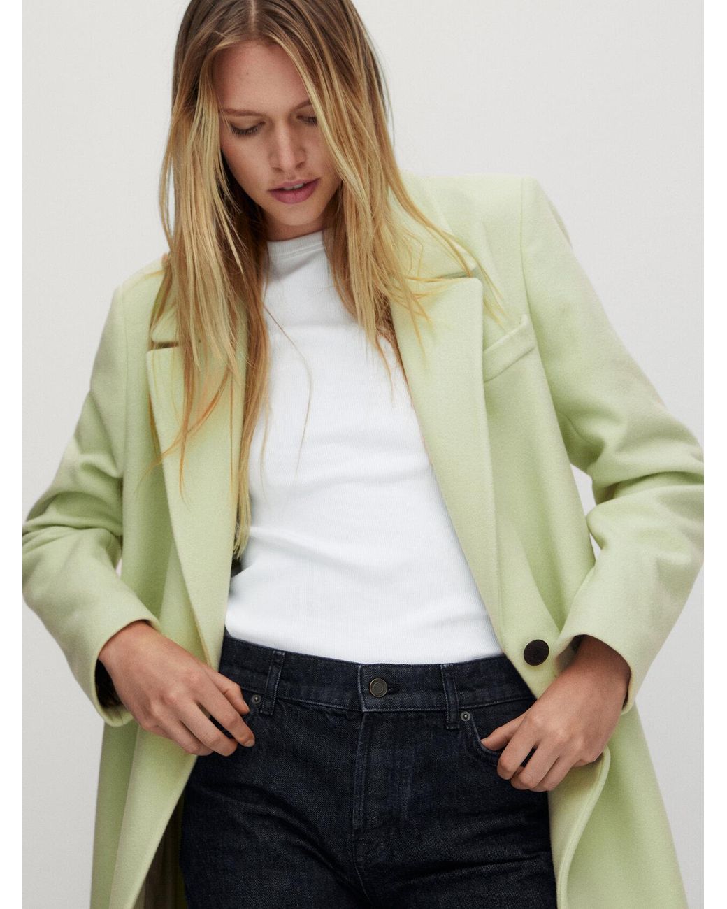 Light green deals wool coat