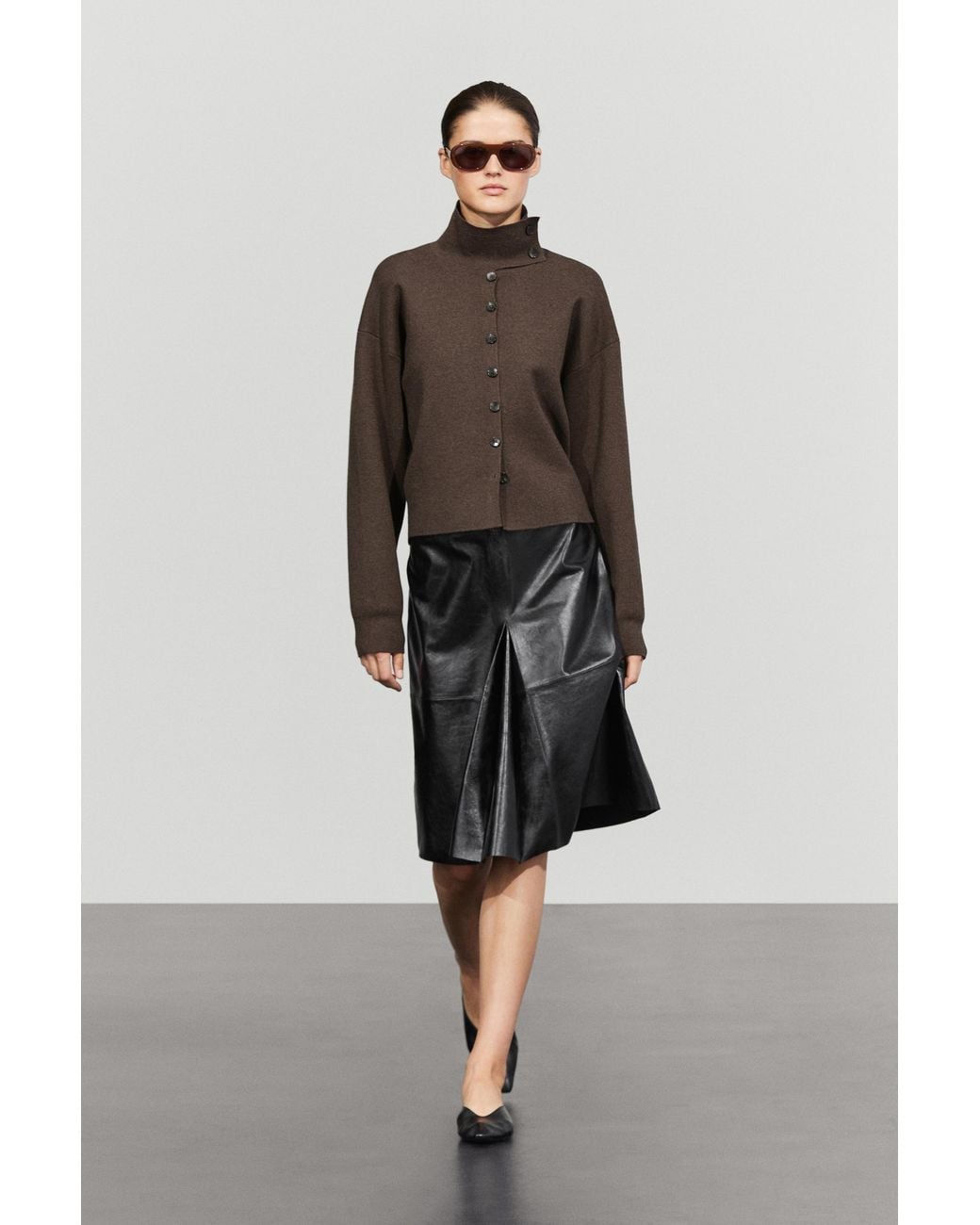 MASSIMO DUTTI Multicolor Collar Detail Knit Cardigan