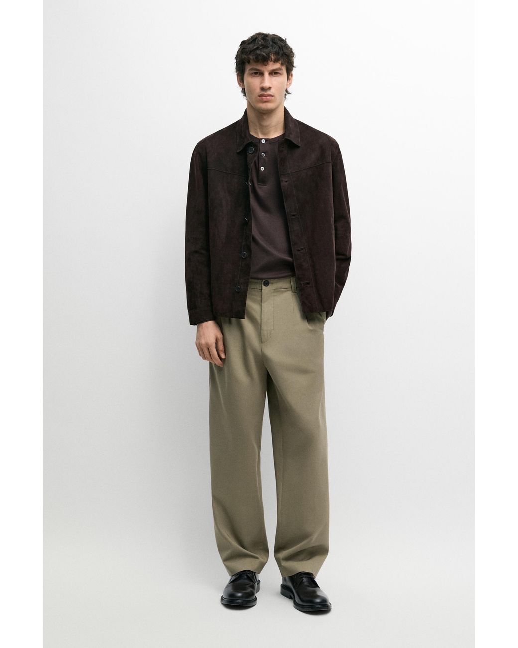 MASSIMO DUTTI Multicolor 100% Cotton Pants With Double Dart Detail for men