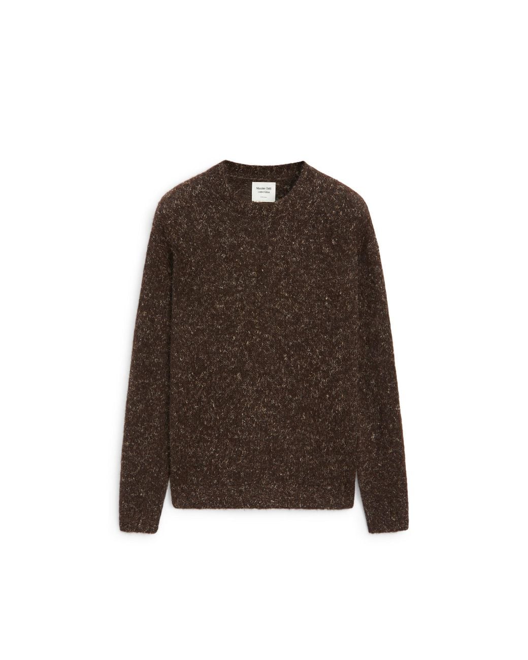 MASSIMO DUTTI Gemêleerde Trui in het Brown voor heren