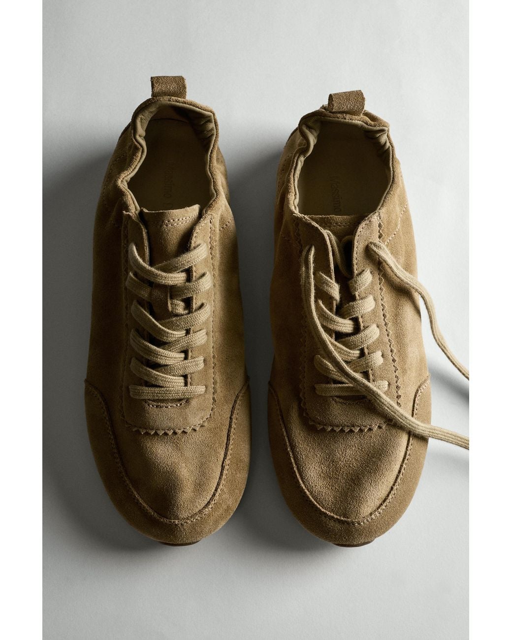 MASSIMO DUTTI Brown Soft Leather Trainers