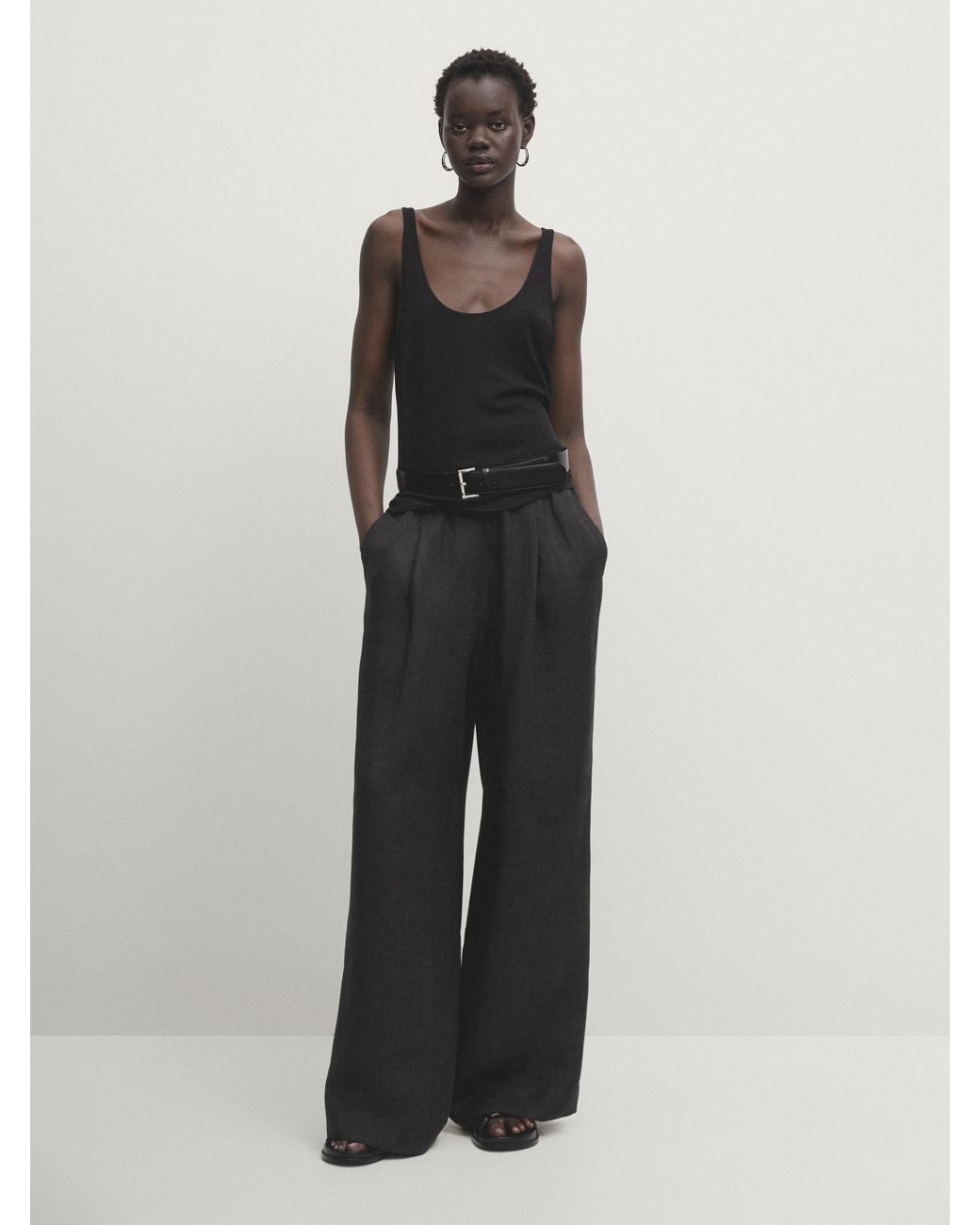 Palazzo Massimo Pantalon Pana Mujer Massimo Dutti Pantalon Pana