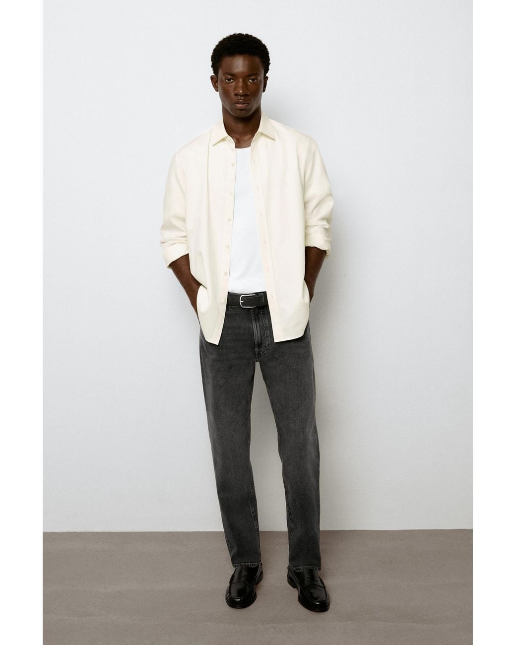 MASSIMO DUTTI Gray Slim Fit Jeans for men