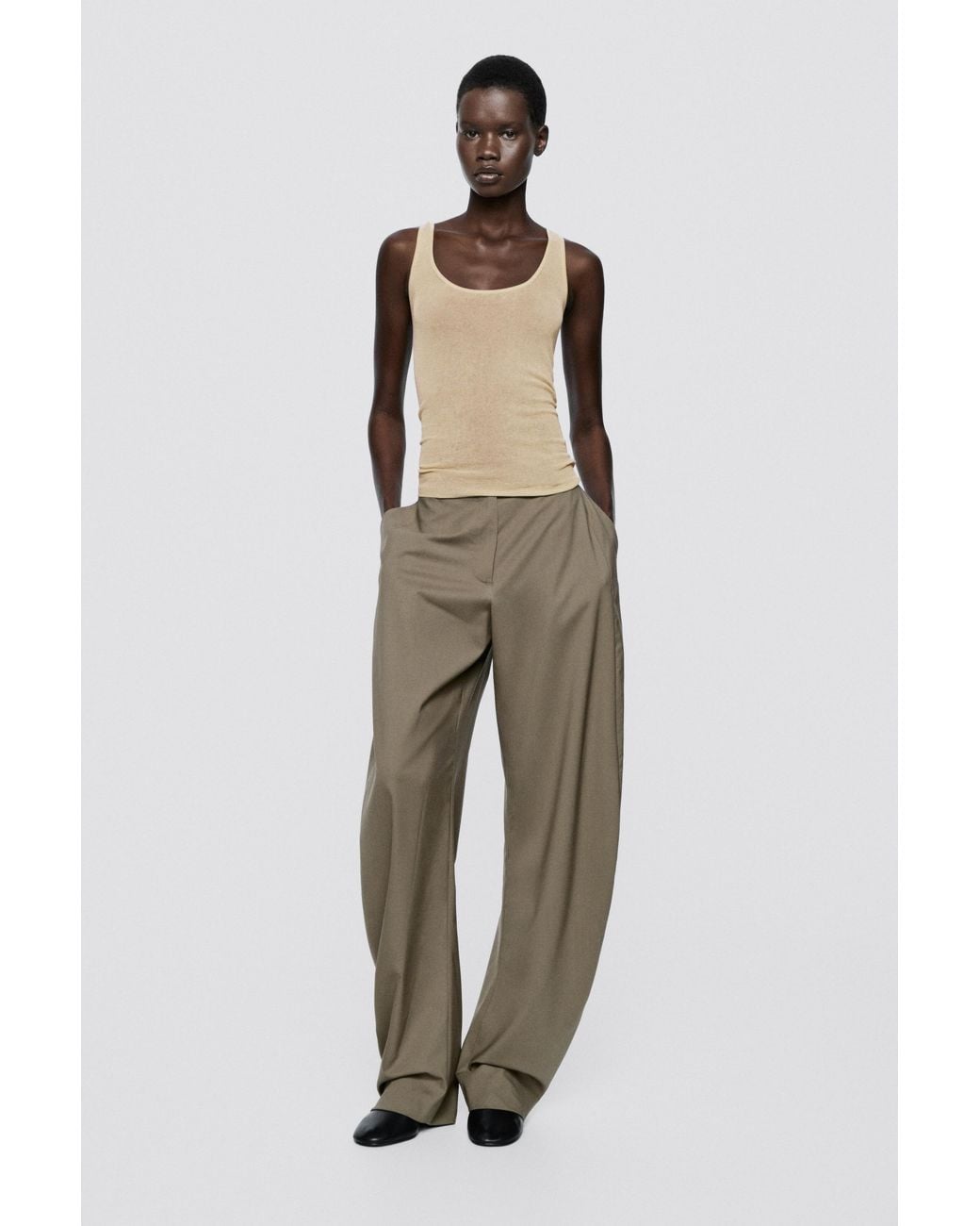 MASSIMO DUTTI Multicolor Wide-Leg Pants With Side Seam
