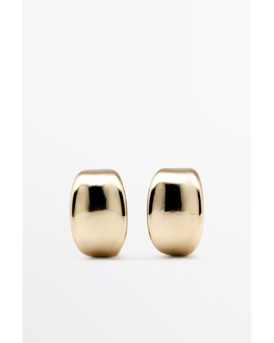 MASSIMO DUTTI Multicolor Curved Hoop Earrings