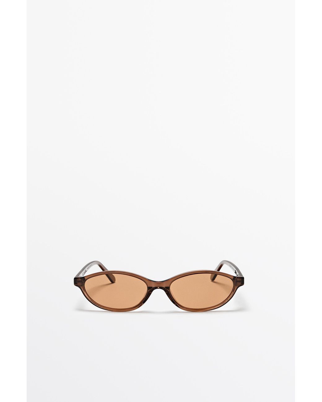 MASSIMO DUTTI White Oval Sunglasses