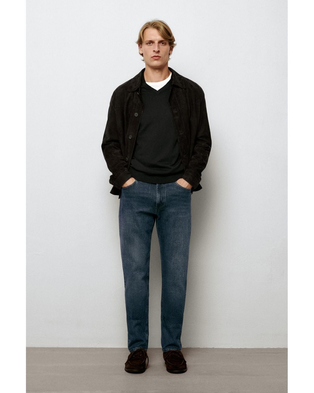 MASSIMO DUTTI Black Slim Fit Jeans for men