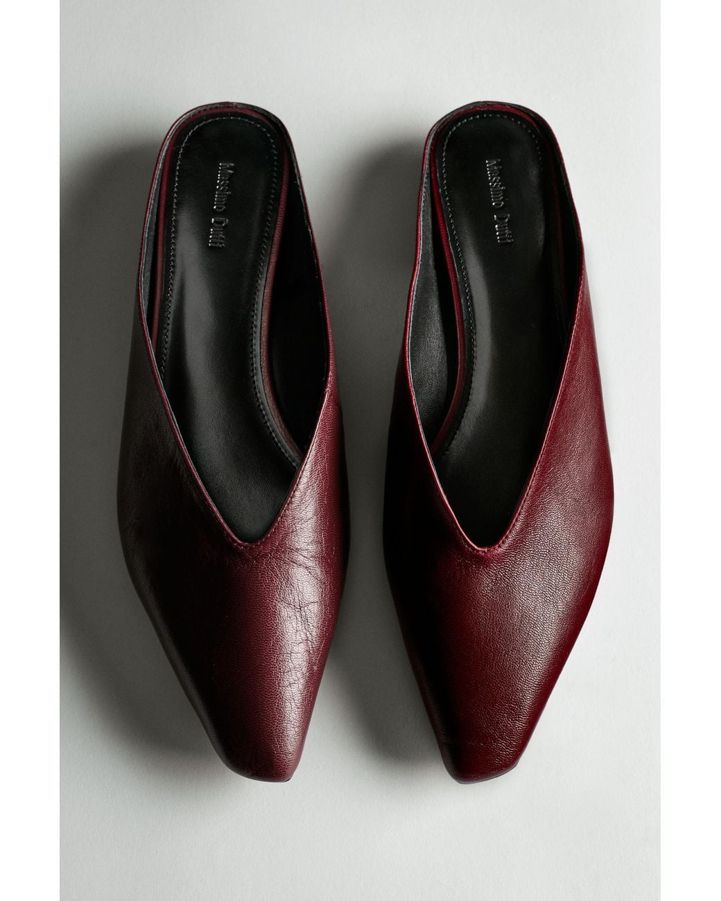 MASSIMO DUTTI Black Soft Leather Mules