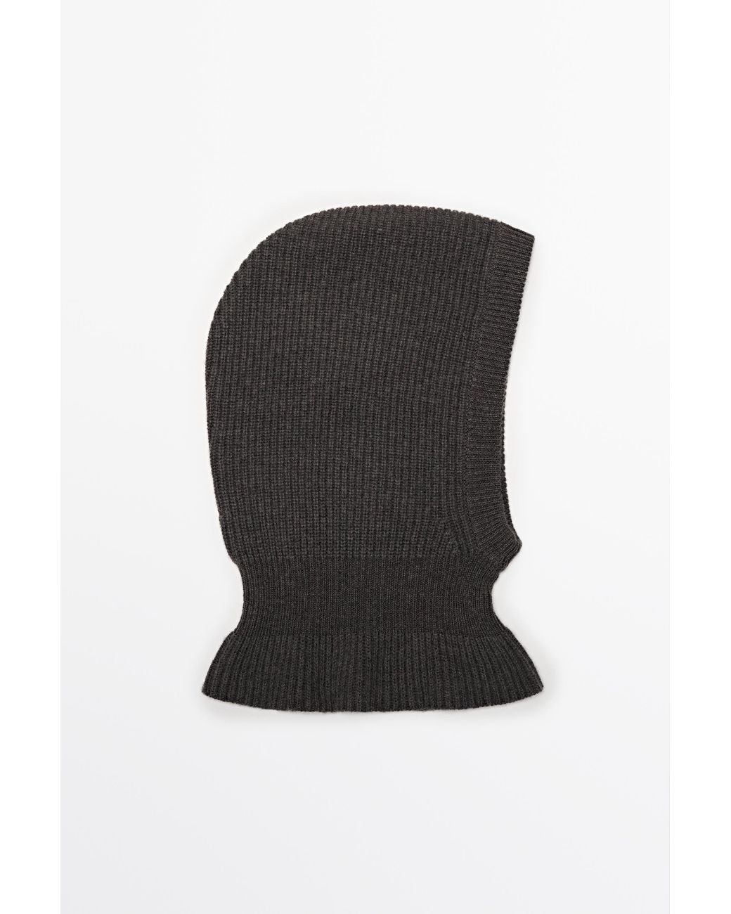 MASSIMO DUTTI Black Wool Blend Knit Balaclava