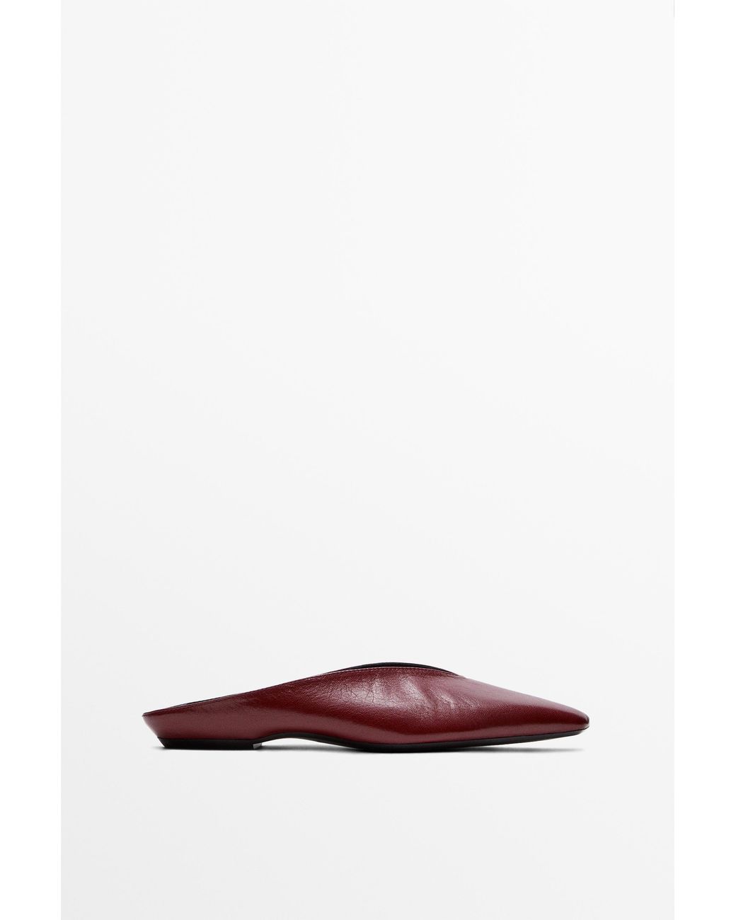 MASSIMO DUTTI Zachte Leren Instapper in het White
