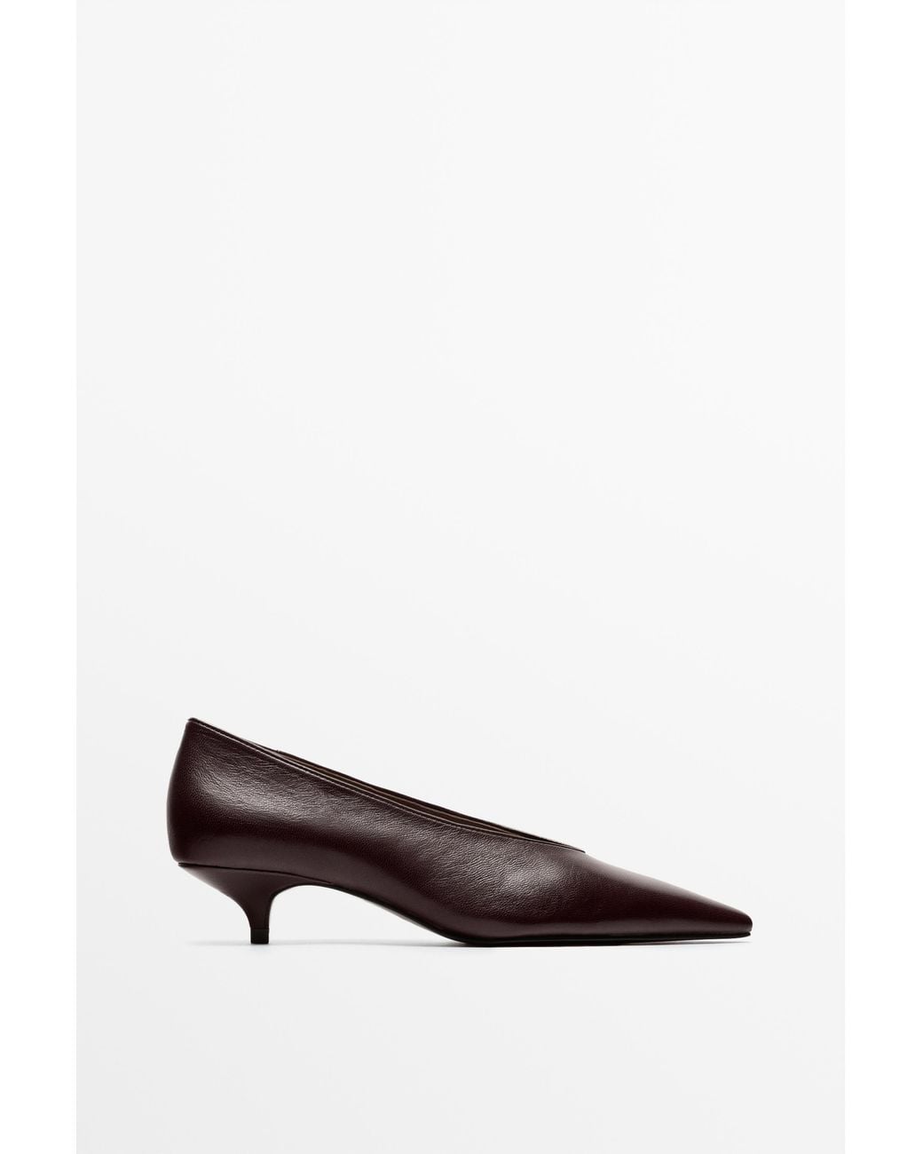 MASSIMO DUTTI White Pointed-Toe Heel Shoe